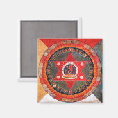 Mandala Kosmisches Diagramm für Meditation Magnet (Vorderseite/Rückseite)