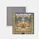 Mandala Kosmisches Diagramm für Meditation Magnet (Vorderseite/Rückseite)