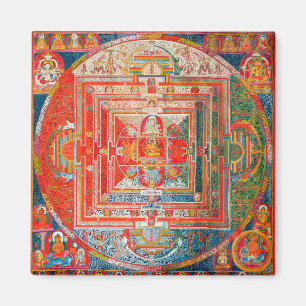 Mandala Kosmisches Diagramm für Meditation Magnet