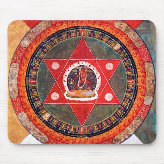 Mandala Kosmisches Diagramm für Meditation Mousepad (Vorne)