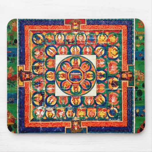 Mandala Kosmisches Diagramm für Meditation Mousepad (Vorne)