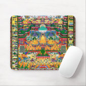 Mandala Kosmisches Diagramm für Meditation Mousepad (Mit Mouse)