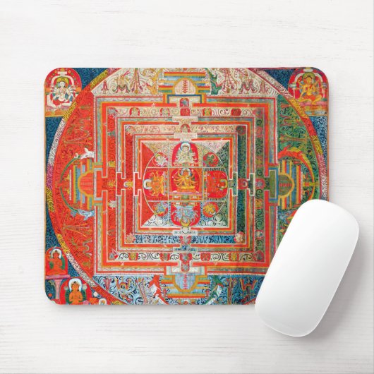 Mandala Kosmisches Diagramm für Meditation Mousepad (Mit Mouse)