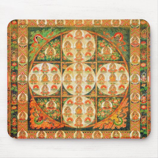 Mandala Kosmisches Diagramm für Meditation Mousepad (Vorne)