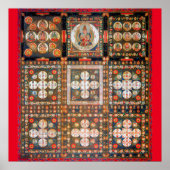 Mandala Kosmisches Diagramm für Meditation Poster (Vorne)