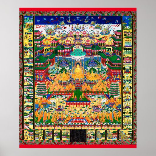 Mandala Kosmisches Diagramm für Meditation Poster (Vorne)