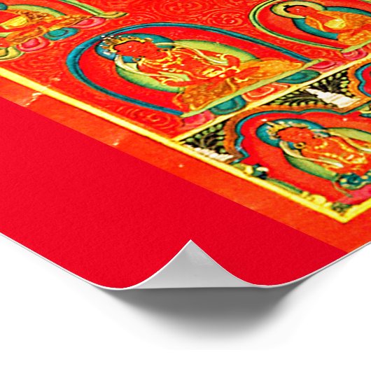 Mandala Kosmisches Diagramm für Meditation Poster (Ecke)