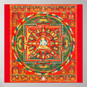 Mandala Kosmisches Diagramm für Meditation Poster (Vorne)
