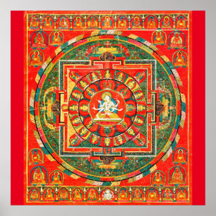 Mandala Kosmisches Diagramm für Meditation Poster