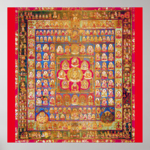 Mandala Kosmisches Diagramm für Meditation Poster