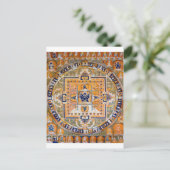 Mandala Kosmisches Diagramm für Meditation Postkarte (Stehend Vorderseite)