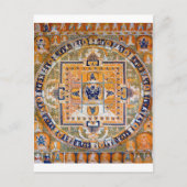 Mandala Kosmisches Diagramm für Meditation Postkarte (Vorderseite)