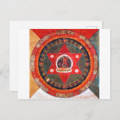 Mandala Kosmisches Diagramm für Meditation Postkarte (Vorne/Hinten)