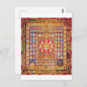 Mandala Kosmisches Diagramm für Meditation Postkarte (Vorne/Hinten)