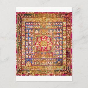 Mandala Kosmisches Diagramm für Meditation Postkarte