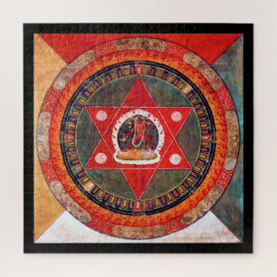 Mandala Kosmisches Diagramm für Meditation Puzzle