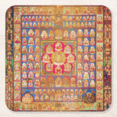 Mandala Kosmisches Diagramm für Meditation Rechteckiger Pappuntersetzer (Vorderseite)