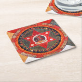 Mandala Kosmisches Diagramm für Meditation Rechteckiger Pappuntersetzer (angewinkelt)