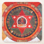 Mandala Kosmisches Diagramm für Meditation Rechteckiger Pappuntersetzer (Vorderseite)