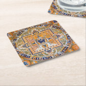 Mandala Kosmisches Diagramm für Meditation Rechteckiger Pappuntersetzer (angewinkelt)