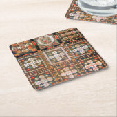 Mandala Kosmisches Diagramm für Meditation Rechteckiger Pappuntersetzer (angewinkelt)