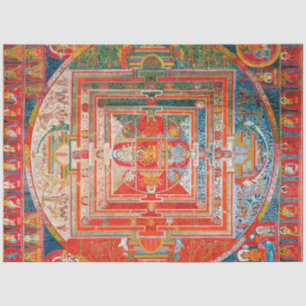 Mandala Kosmisches Diagramm für Meditation Seidenpapier