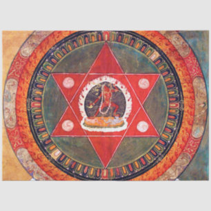 Mandala Kosmisches Diagramm für Meditation Seidenpapier