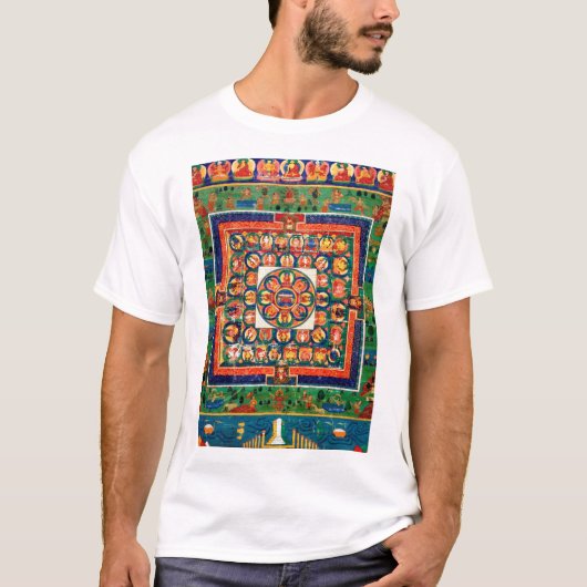 Mandala Kosmisches Diagramm für Meditation T-Shirt (Vorderseite)