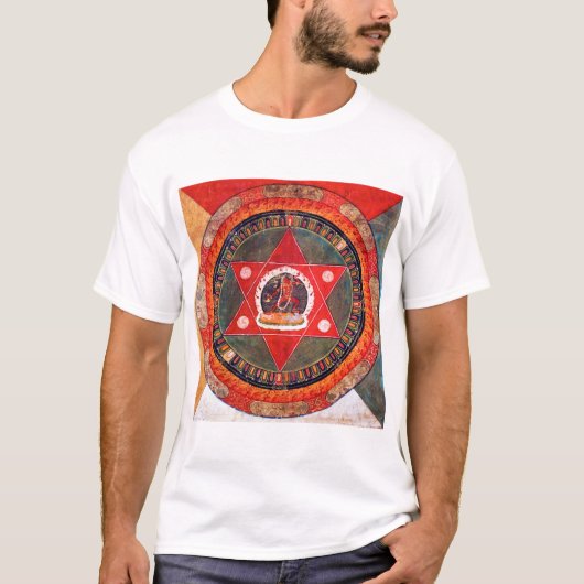 Mandala Kosmisches Diagramm für Meditation T-Shirt (Vorderseite)