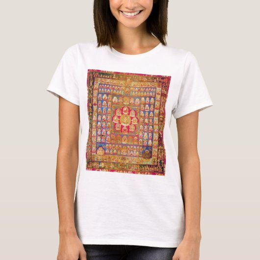 Mandala Kosmisches Diagramm für Meditation T-Shirt (Vorderseite)