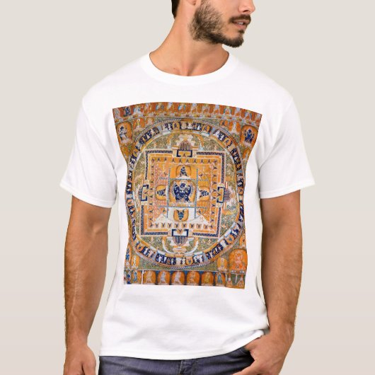 Mandala Kosmisches Diagramm für Meditation T-Shirt (Vorderseite)