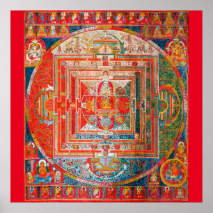 Mandala-Kosmisches Diagramm zur Meditation Poster