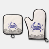 Mandala-Krabbe Ofenhandschuh & Topflappen-Set (Vorderseite)