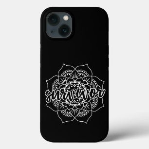 Mandala - Krebsüberlebung in Weiß Case-Mate iPhone Hülle