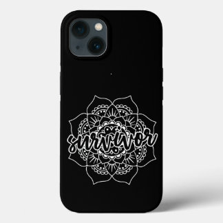 Mandala - Krebsüberlebung in Weiß Case-Mate iPhone Hülle