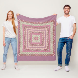 Mandala-Kreis rund um Zierpastellfisch lila Colon Fleecedecke