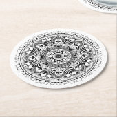 Mandala-Kreis Runder Pappuntersetzer (Angewinkelt)