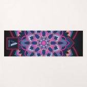 Mandala-Kreismuster Personalisiert Name Yogamatte (Vorderseite (Horizontal))