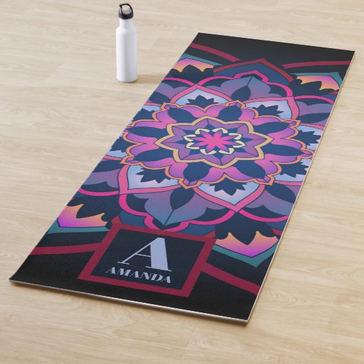 Mandala-Kreismuster Personalisiert Name Yogamatte (Beispiel)