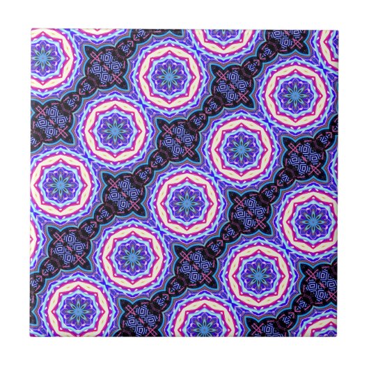 Mandala kreist Muster ein Fliese (Vorderseite)