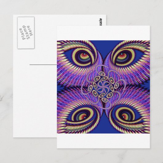 Mandala Kundalini Postkarte (Vorne/Hinten)