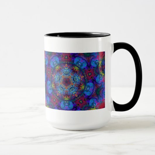 Mandala-Kunst-abstrakter Entwurf Tasse (Rechts)