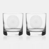 Mandala-Kunst auf Glassteinen-Set Whiskyglas (Rückseite)