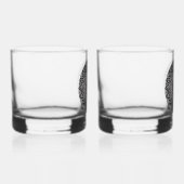Mandala-Kunst auf Glassteinen-Set Whiskyglas (Rechts)
