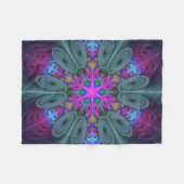 Mandala Kunst, Fraktal und Dichtung Fleecedecke (Vorderseite (Horizontal))