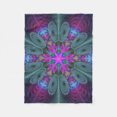 Mandala Kunst, Fraktal und Dichtung Fleecedecke (Vorderseite)