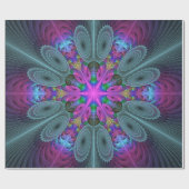 Mandala Kunst, Fraktal und Dichtung Geschenkpapier (Flach)