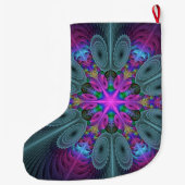 Mandala Kunst, Fraktal und Dichtung Großer Weihnachtsstrumpf (Rückseite)