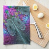 Mandala Kunst, Fraktal und Dichtung Handtuch (Viertel Falte)
