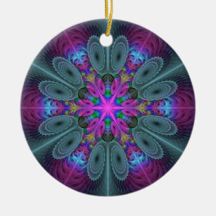 Mandala Kunst, Fraktal und Dichtung Keramik Ornament